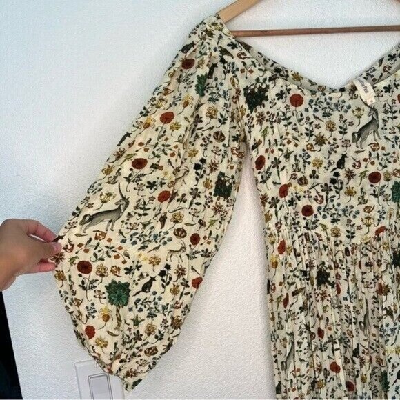 Samantha Pleet Floral Dress - Cream and Multicolor - Picture 2 of 16